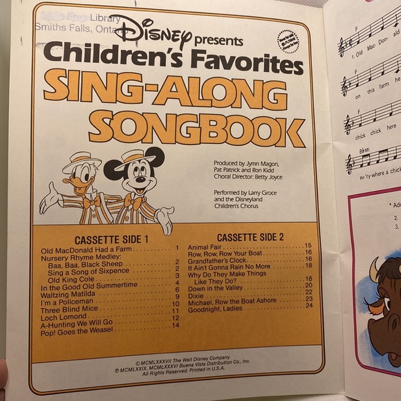 Disney Sing Along Songbook Children’s Favorites 80s Kids Sheet Music Book - Picture 4 of 13